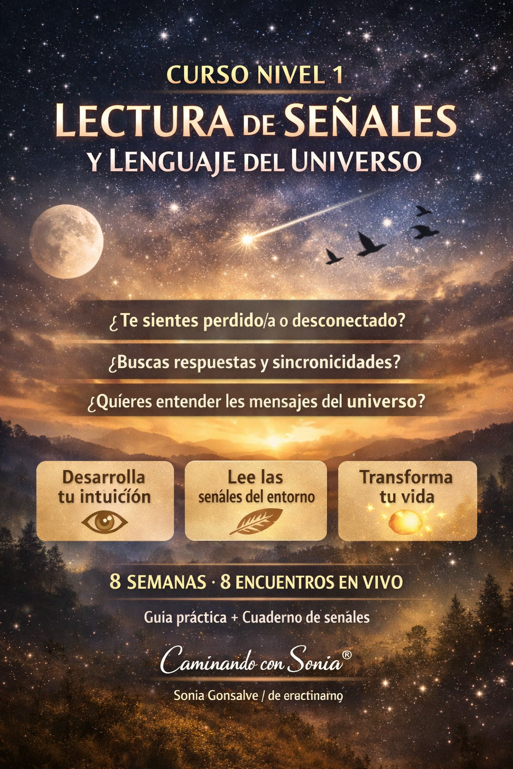 CURSO ONLINE SEÑALES ESPIRITUALES 22/09/2026 al 10/11/2026 Los martes (no festivos ) de 18:00  19:30Hora española 